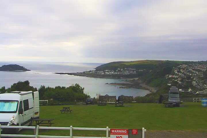 Telephoto view of Looe Beach